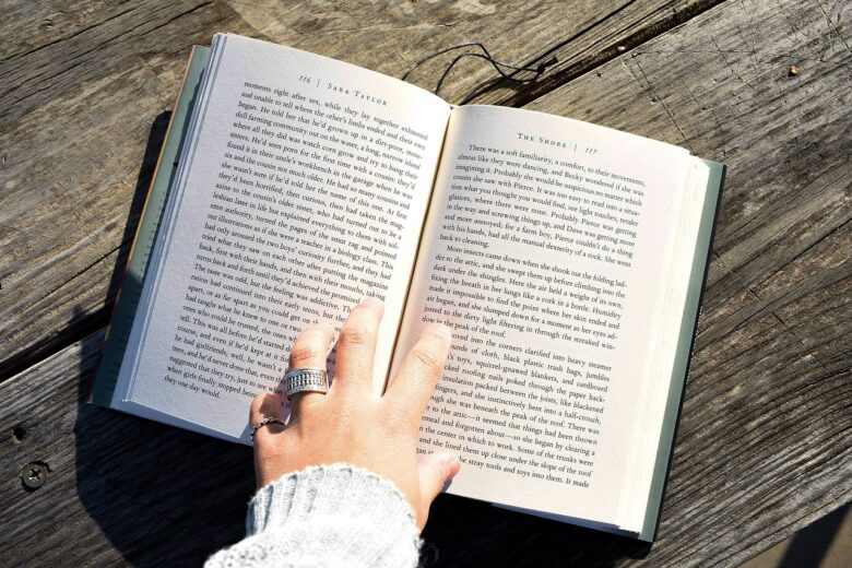 本を開いている画像